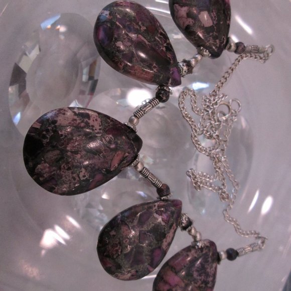 TURQUOISE GEMSTONE LADIES NATURAL 925 STERLING SILVER NECKLACE - Picture 6 of 8